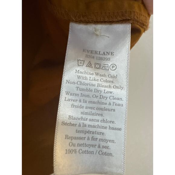 Everlane Brown Short Sleeve Box Shirt Button Up Size XXS Camp Shirt Safari - Picture 3 of 4